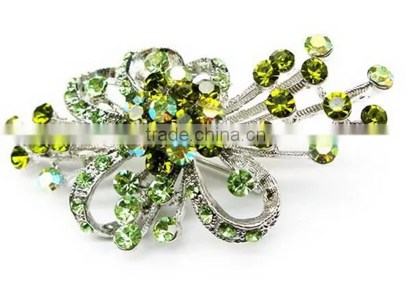 Fashion green quartz butterfly brooch wholesale bulk brooch from china