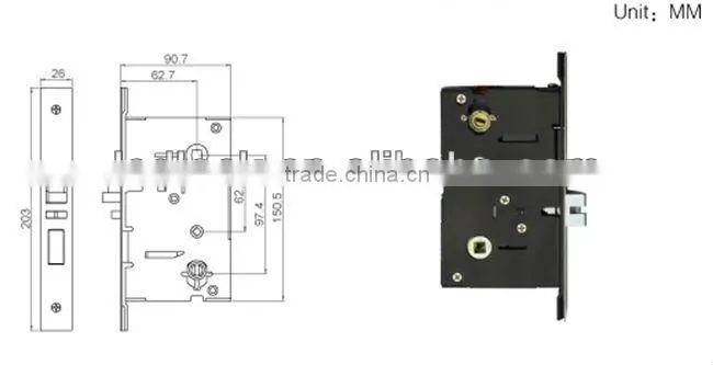 Hot selling zinc alloy security electronic hotel card lock