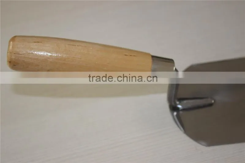 Stainless steel bricklaying trowel / wood hand bricklayers' tools