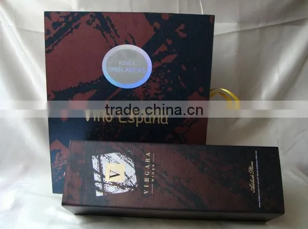 hot selling hard paper oem wine packaging box