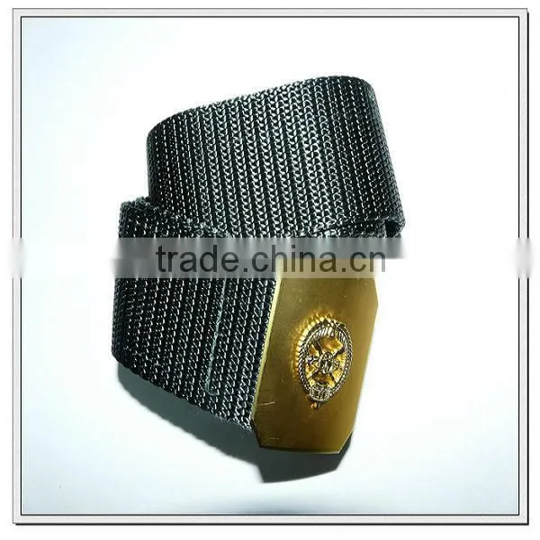 57mm wide black nylon army belt, army utility belt