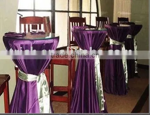 Plain satin table cloth for wedding and banquet