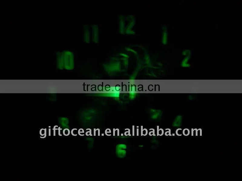 12" new technic Smart light silence metal wall clock