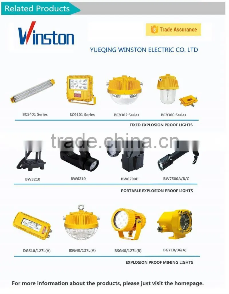 ATEX listed IP66 Indoor type Explosion proof Fluorescent LED Light Used for Harsh Environment