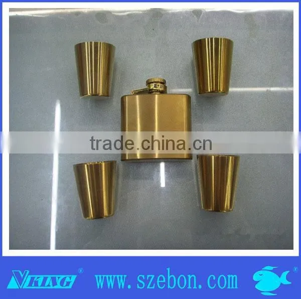 High quality stainless steel hip flask bar tools bar set