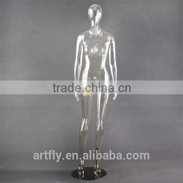 female clear plastic manneuqin, transparent lingerie mannequin