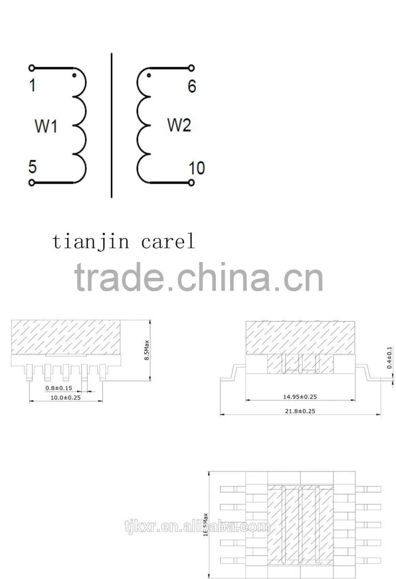 CE, ROHS approved, SMD EFD15 high frequency transformer