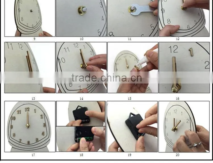 Kids Wooden DIY Clock Toys Educational