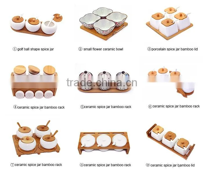 Korea style Healthy used beauty ceramic jar with spoon and lid