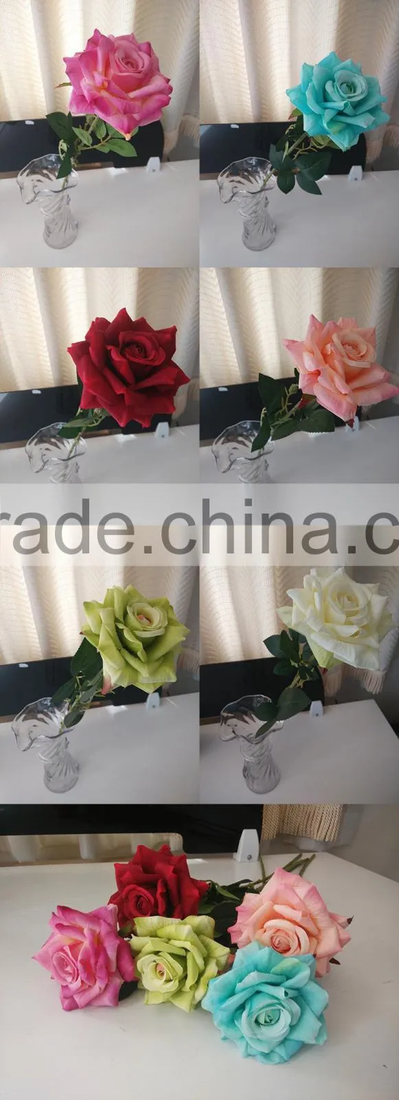 wholesale silk rose wedding decoration centerpieces