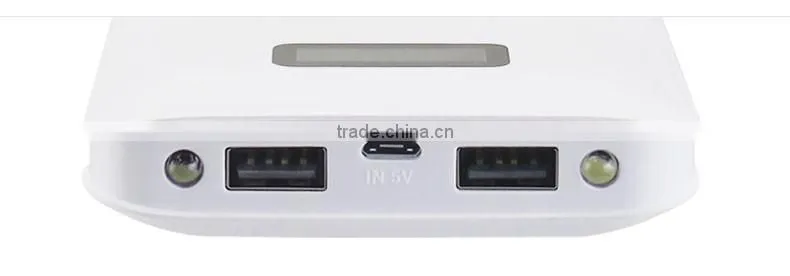high capacity dual usb battery power bank charger