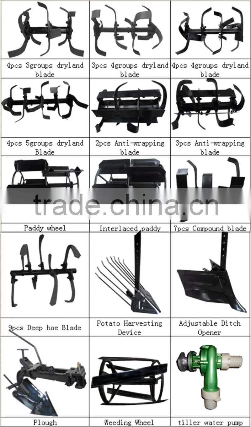 CE ISO approved 3.8KW gas engine power tiller for cultivation farming garden