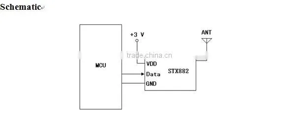 NiceRF low cost embedded ASK digital rf modulator receiver wireless module STX882