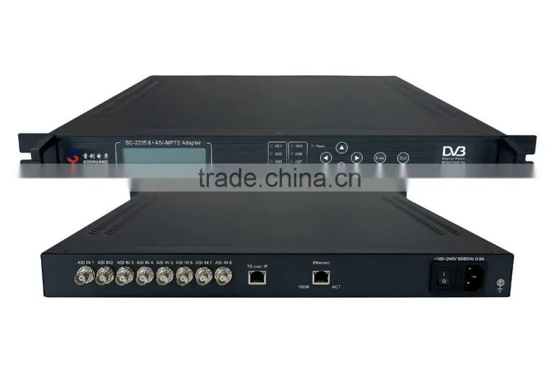 SC-2235 8*ASI to 8*MPTS IP Gateway/Digital IP Converter