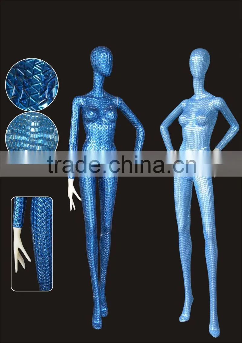 Covered Blue Diamonds Full-Body Female Mannequin