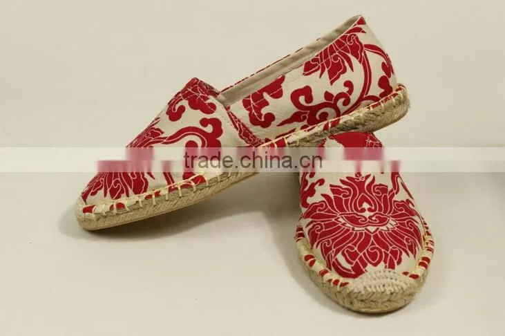 woman Hemp rope sole canvas espadrille shoes comfortable casual shoe manufactory