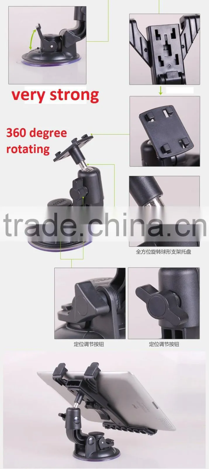 DVD-A # tablet car holder universal car tablet holder hot sales floor stand for Lebanon market Tablet car holder