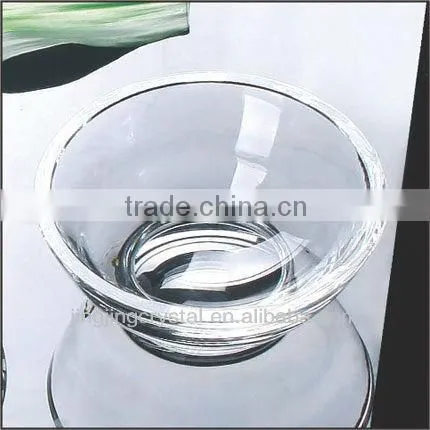 Hot selling crystal glass fruit bowls arc clear glass salad bowls