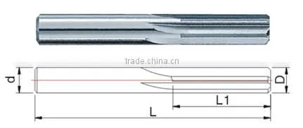 High precision solid carbide straight flute reamer for CNC