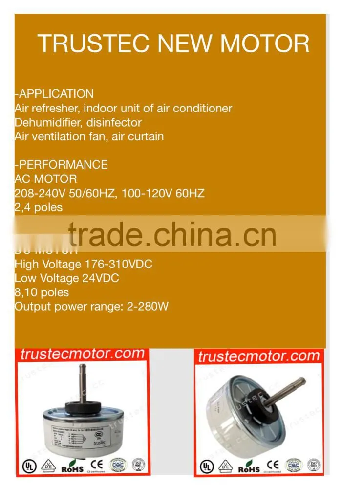 Split indoor air conditioner pg speed resin indoor motor