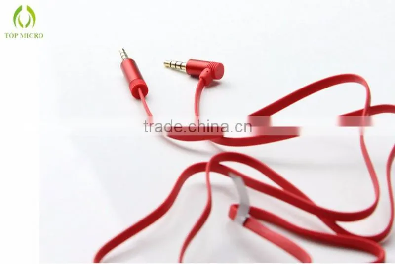 2016 Wholesale Stereo Aux Flat Cable High Grade 3.5mm Audio Link Cable