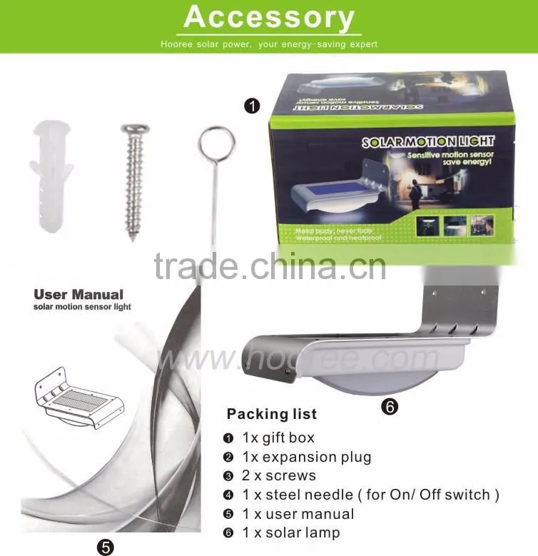 Stainless steel solar wall and fence light SL-10P