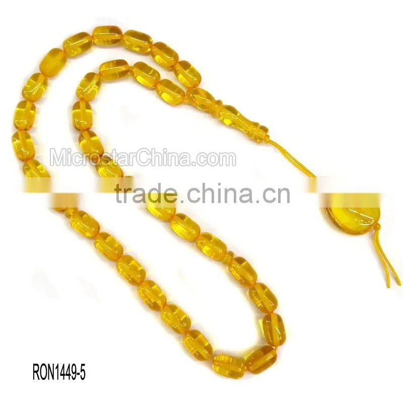 33pcs muslim amber rosary tasbih prayer beads