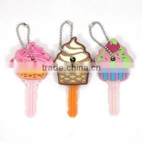 non-phthalates and lead cartoon design soft PVC key cover for promotion
