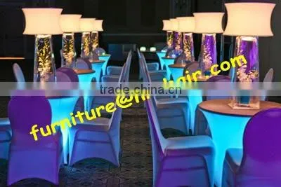 shanghai wholesale furniture event banquet led illuminating poseur table props