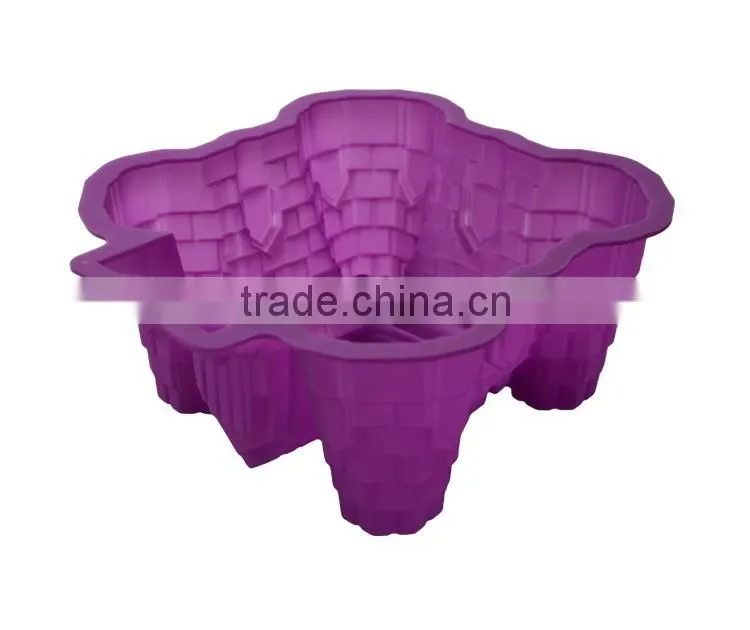 Castle Baking Cake Chocolate Soap Ice Silicone Mold Mould Pan