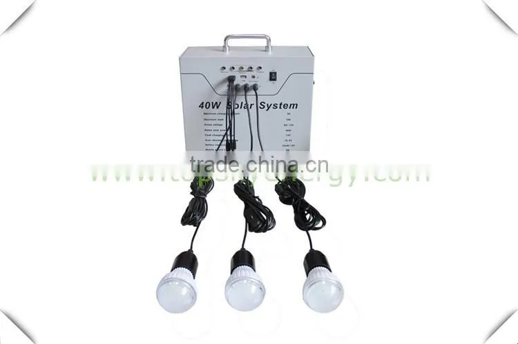 Solar power lingting system with 40W solar panel