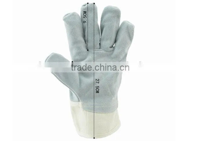 ANSI stand safety antipuncture cow leather coated cut resistant gloves