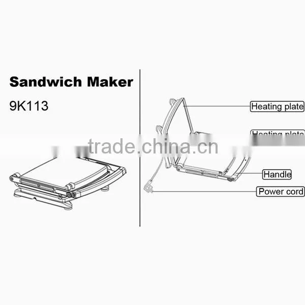 professional sandwich toaster sandwich maker XJ-9K112