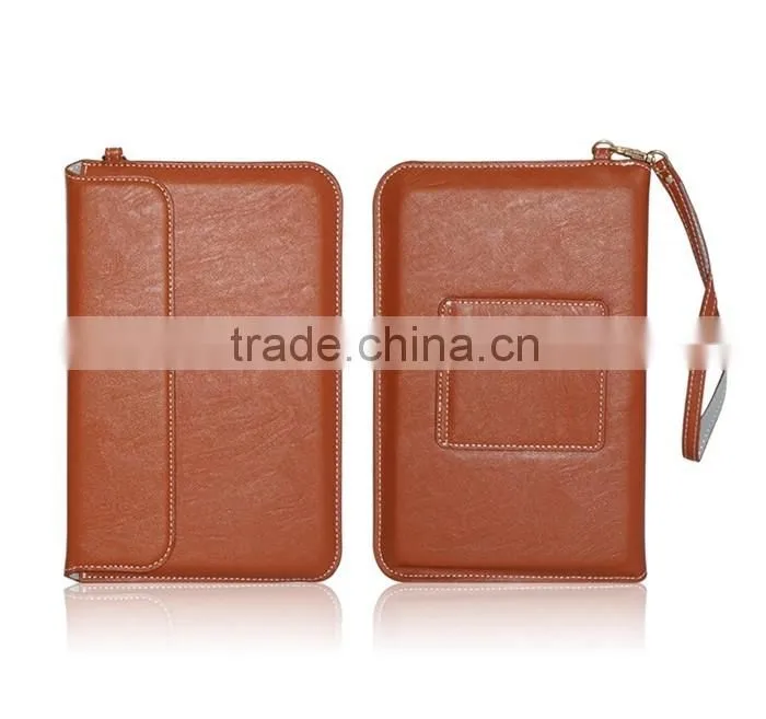 PU Leather Envelope Pouch for Tablet with Stand and Strap Universal Design