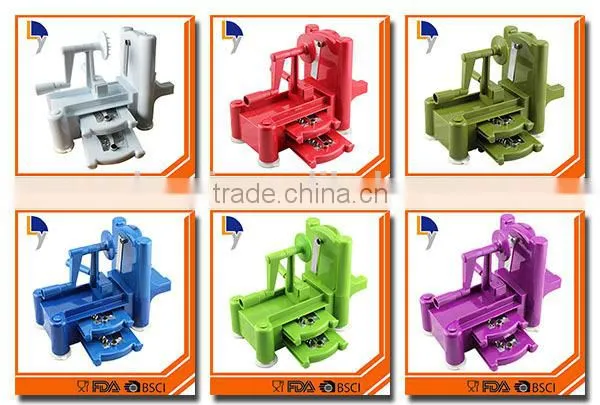 Vegetable Tools Type and Plastic Material Spiralizer Tri-Blade Veggie Peeler