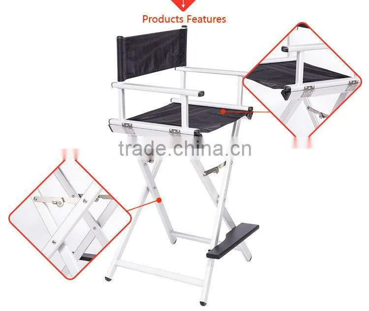 Aluminum Luxury Hairdressing Portable Artist Professional Makeup Chair