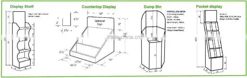 supermarket corrugatedpaper bags pallet display