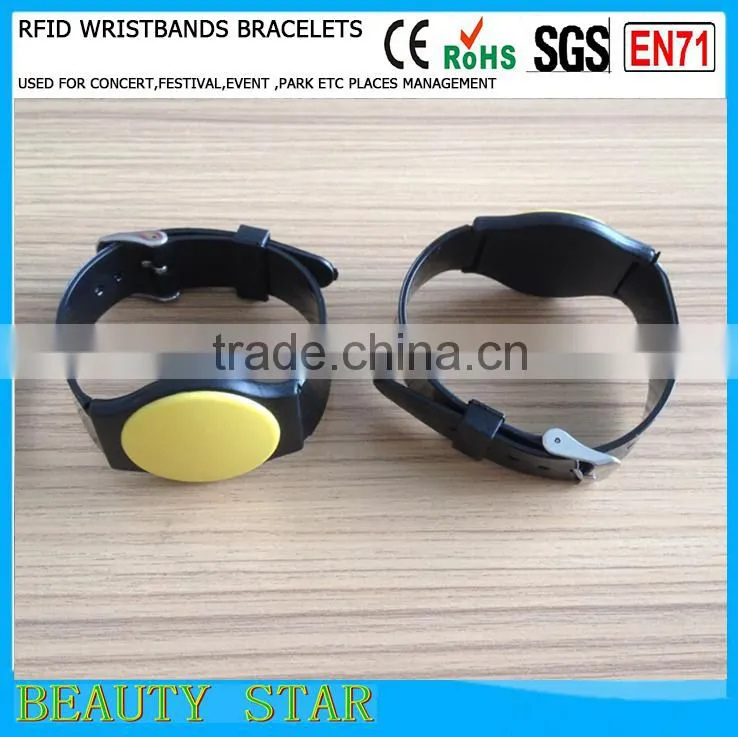 Customized logo RFID woven wristbands ,for event use RFID woven wristbands