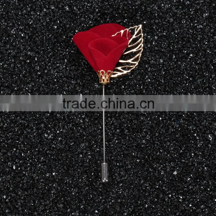 Wholesale handmade colorful lapel flower pin/ brooch pin for wedding party accessories