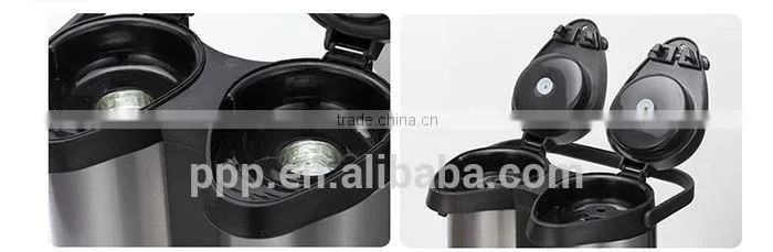 1.9L+1.9L Stainless Steel Body Vacuum Air Pot Double Glass Liner