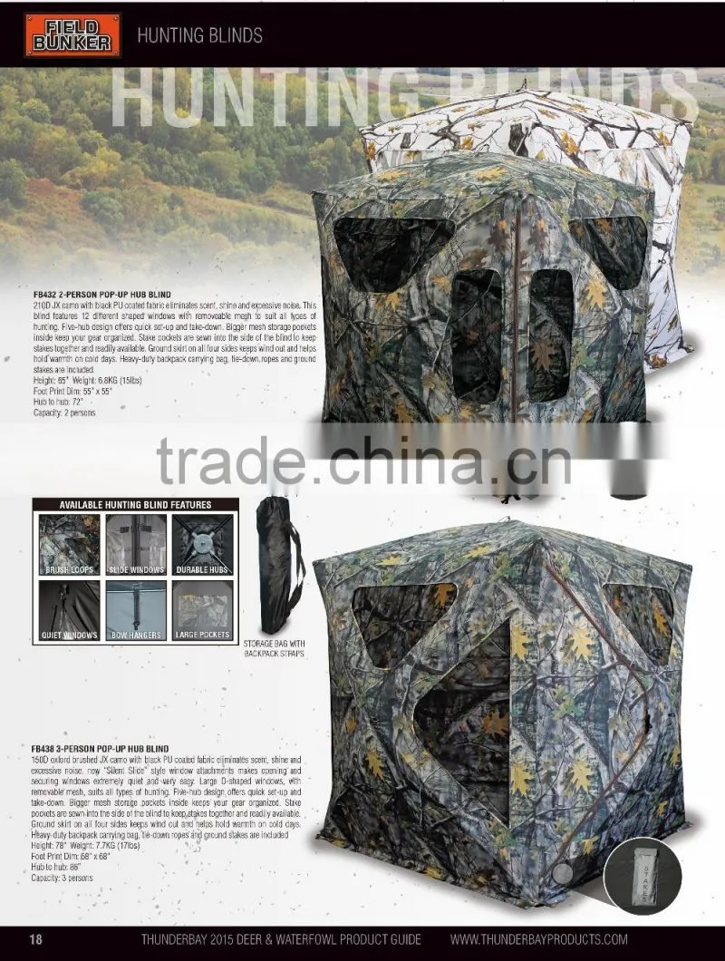 FB415K 2 Person Pop Up Hunting Blind For Gun Shooting