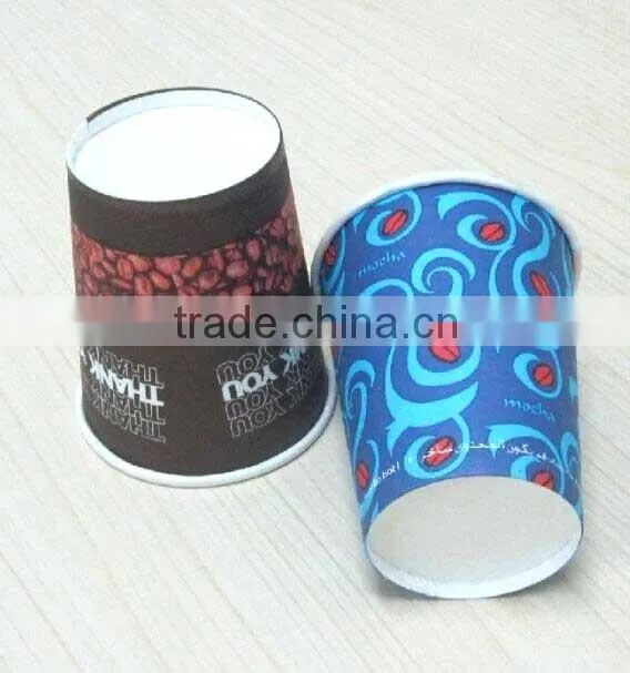 Christmas tree disposable paper cup with light bule color