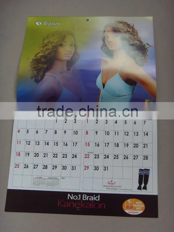 2014 customized good quality calendar made in China