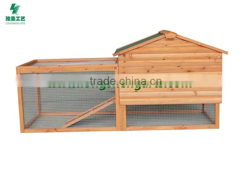 Wooden Rabbit Hutch with run