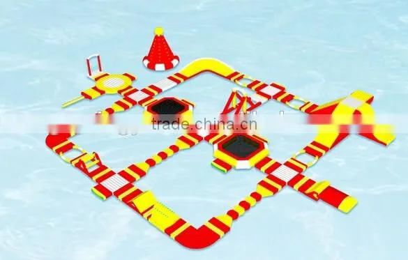 0.9mm PVC adult Amazing Inflatable Water Park Equipment For Sea