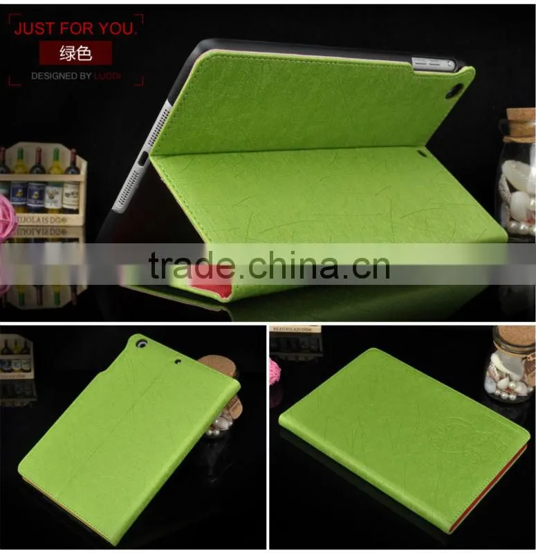 wholesale made in china stand flip silk pu case for ipad mini 2