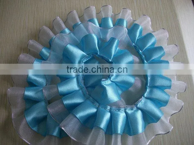 wholesale custom design elastic frill ribbon for garment accessories