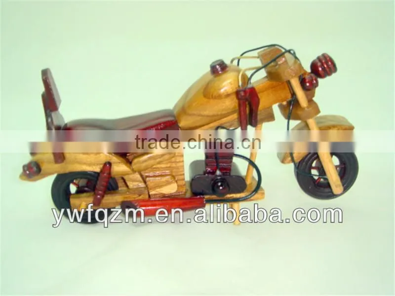 Wooden racing childrens motorcycle toy for children