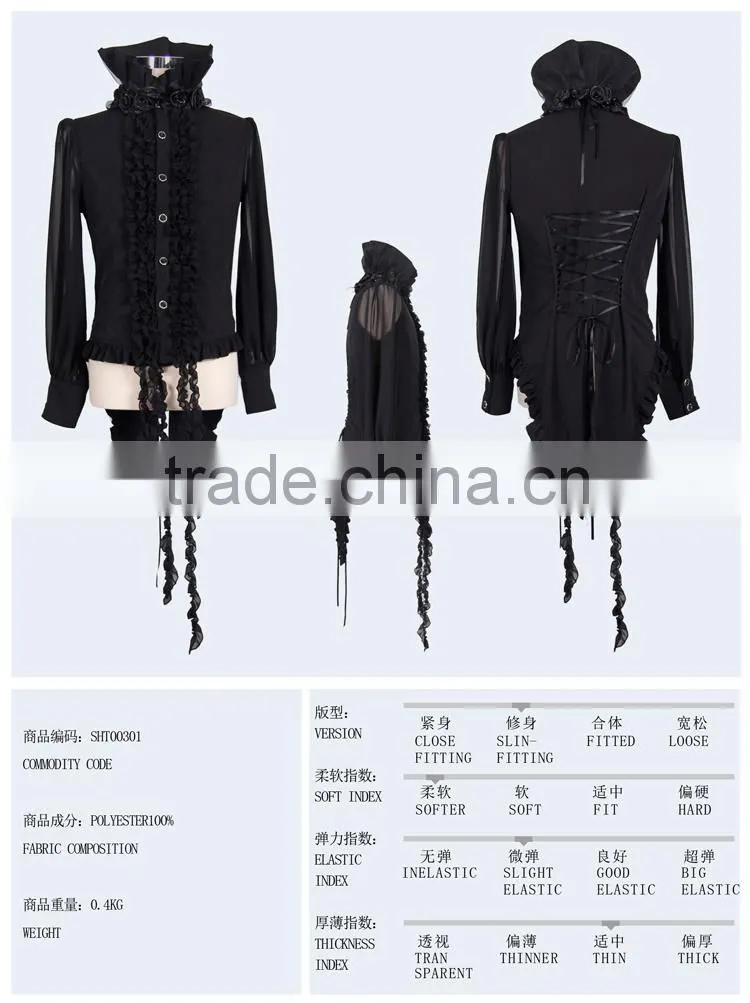 Devil fashion 2015 latest men's gothic shirt SHT00301