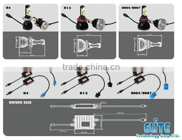 h4 H13 9007 H/L led 12v led motorcycle lights and lighting